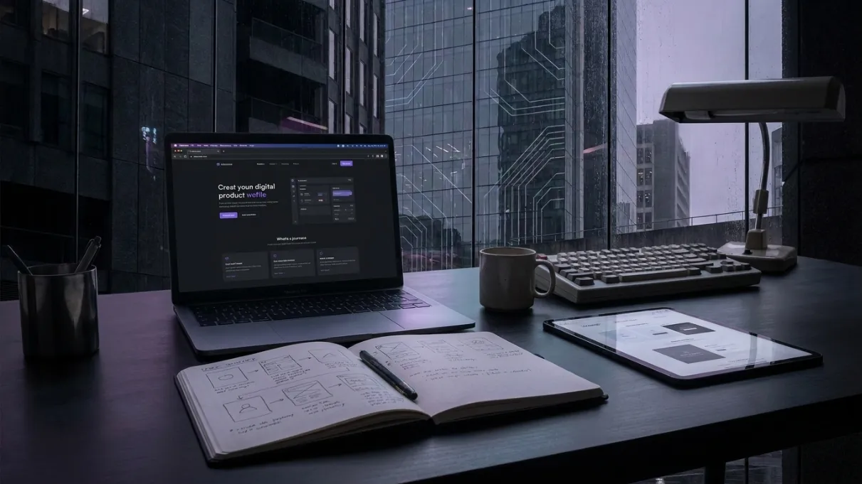 Anonymous digital product planning workspace