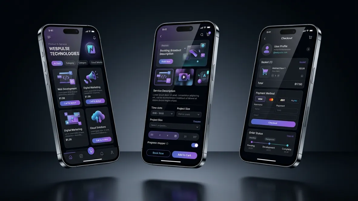 Polished mobile app interface design visual for a business app